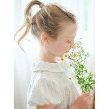 【販路限定】【KIDS】リトルフラワー柄ガーゼプルオーバー