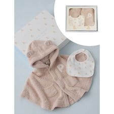 ジェラート ピケ キッズ＆ベビー(GELATO PIQUE KIDS ＆ BABY)の【ラッピング済み】【BABY】ベアポンチョ&スタイ2点セット ギフトBOX