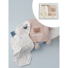 ジェラート ピケ キッズ＆ベビー(GELATO PIQUE KIDS ＆ BABY)の【ラッピング済み】【BABY】ベアブランケット&ボディースーツ&スタイ3点セット ギフトBOX