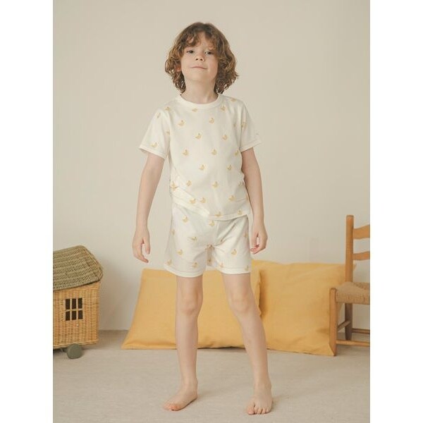 新品【ジェラートピケ】フルーツ柄babyシャツロンパース バナナ