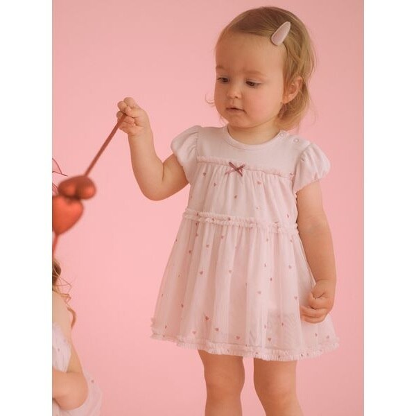 ジェラートピケ　デイジーチュールロンパース　70 セール】【BABY】デイジーチュールロンパース（ロンパース