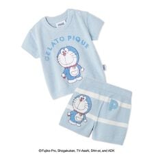 ジェラート ピケ キッズ＆ベビー(GELATO PIQUE KIDS ＆ BABY)の【ドラえもん】【ベビー】ジャガードプルオーバー&ショートパンツセット