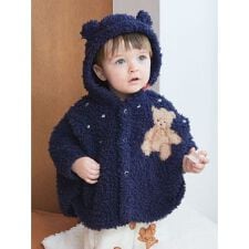 ジェラート ピケ キッズ＆ベビー(GELATO PIQUE KIDS ＆ BABY)の【HOLIDAY】【BABY】ジェラートスノーベアジャガードポンチョ