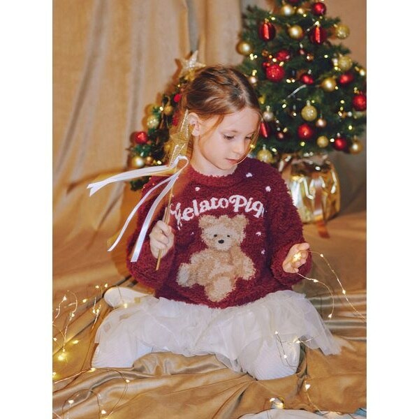 ジェラートピケ　ホリデー　キッズ HOLIDAY】【KIDS】ジェラートスノーベアプルオーバー | ジェラート