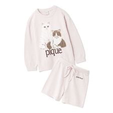 【JUNIOR】エアリーモコキャットジャガードプルオーバー&ショートパンツセット