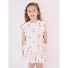 【KIDS】カップケーキ柄Tシャツ