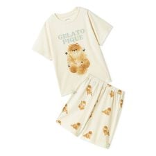 【JUNIOR】ドッグTシャツ&ショートパンツセット
