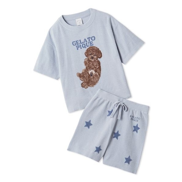 【JUNIOR】ドッグジャガードプルオーバー&ショートパンツセット