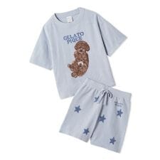 【JUNIOR】ドッグジャガードプルオーバー&ショートパンツセット