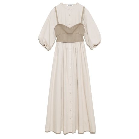 Organicsニットビスチェ付きシャツワンピース スナイデル Snidel ファッション通販 マルイウェブチャネル Cb003 000 48 01