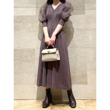 フロントホックシースルースリーブワンピース スナイデル Snidel Swno ファッション通販 マルイウェブチャネル