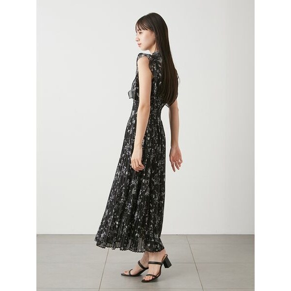 snidel スナイデル Sustainableフリルプリントワンピース　PNK SNIDEL Sustainableフリルプリントワンピース PNK M