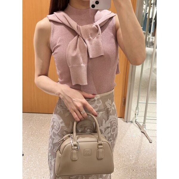 フォックスファーノースリタートルプルーオーバー PNK ラメノースリ