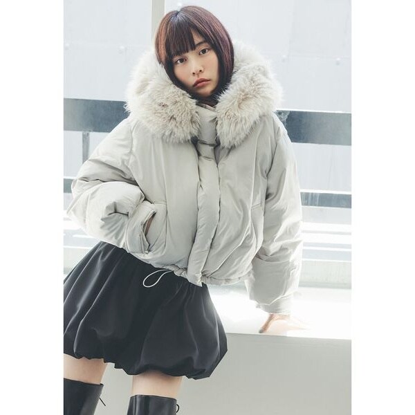 SNIDEL フードファーショートダウン SNIDEL（スナイデル）の「フードファーショートダウン（ダウン