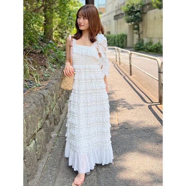 完売色♥️新作新品✨ SNIDEL スナイデル スモッキングキャミワンピース セール】スモッキングキャミワンピース（ワンピース）｜SNIDEL