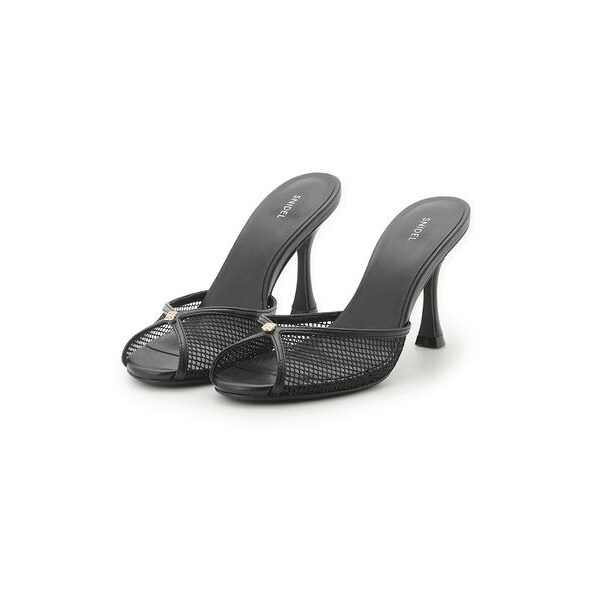 snidel メッシュパイピングミュール ホワイト　M　スナイデル snidel メッシュパイピングミュール ホワイト M スナイデル