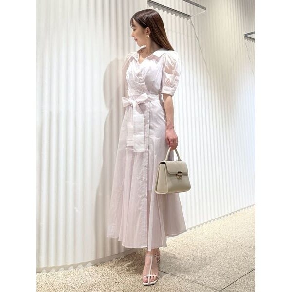 00サイズ／WEB限定カラーあり】カシュクールシャツワンピース