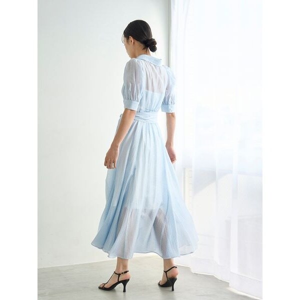 SNIDEL カシュクールシャツワンピ　S イエロー 00サイズ／WEB限定カラーあり】カシュクールシャツワンピース