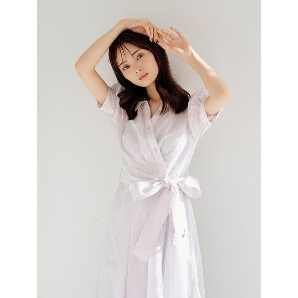 SNIDEL カシュクールシャツワンピース　1 スナイデル SNIDEL 【00サイズ/WEB限定カラーあり】カシュクール