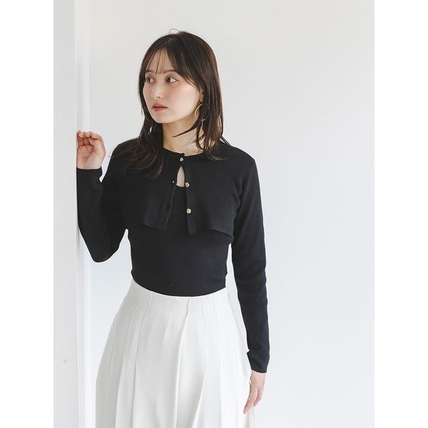 snidel スナイデル カシュクールカーデセットブラウス クーポン】【セール 50%OFF】カシュクールカーデセットブラウス
