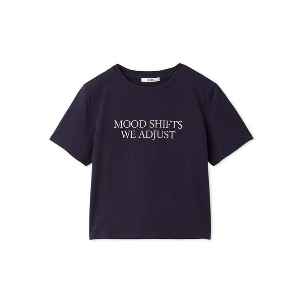 ウエストシャーリングリボンカットプルオーバー　紺　SNIDEL ウエストシャーリングリボンカットプルオーバー(Tシャツ
