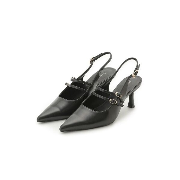 SNIDEL ダブルストラップミュール スナイデル SNIDEL ダブルストラップミュール （BLK