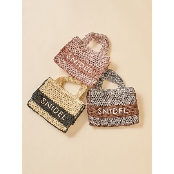 snidel スナイデル 柄編みロゴトートバッグ SNIDEL｜柄編みロゴトートバッグ | Rakuten Fashion(楽天
