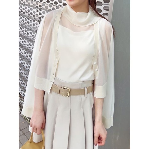 スナイデル SNIDEL シアースラブニットトップス （OWHT） シアースラブニットトップス（ニット）｜SNIDEL（スナイデル