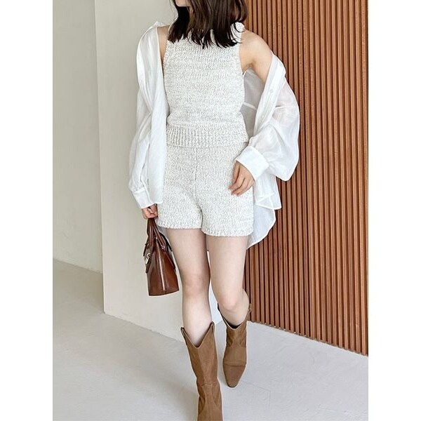 スナイデル Sustaiカーブウエストショートパンツ SWFP234237 レディース KKI SNIDEL⁄スナイデル]Sustainaカーブウエストショートパンツ（パンツ