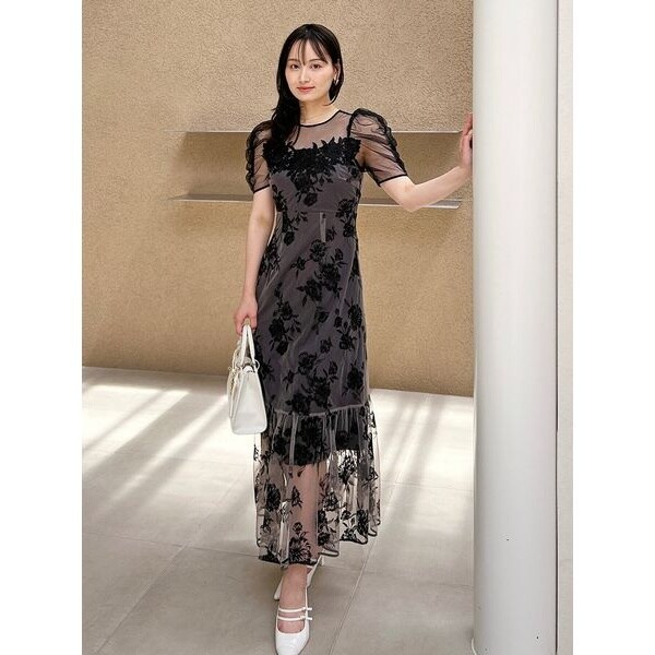 SNIDEL エンブロイダリードレス　オケージョンドレス SNIDEL（スナイデル） ワンピース エンブロイダリーボレロセットドレス