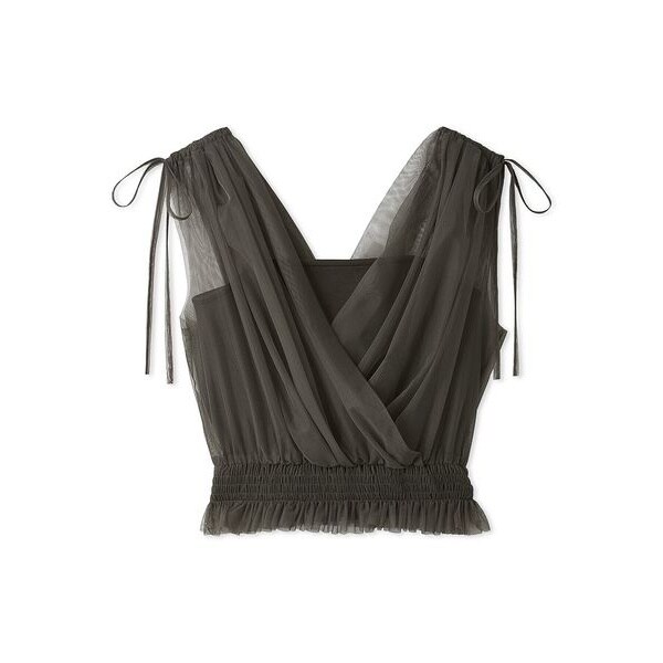 SNIDEL チュールレイヤードカシュクールカットプルオーバー チュールレイヤードカシュクールカットプルオーバー(508235976