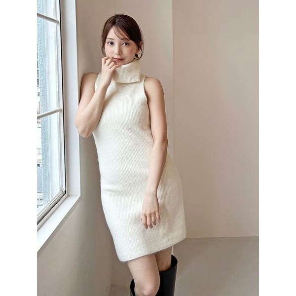 LILY BROWN×MARY QUANT　デイジー刺繍ニットワンピース WEB・一部店舗限定】【LILY BROWN×MARY QUANT】デイジー刺繍