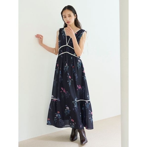 SNIDEL 2024AW web限定シアースリーブワンピース WEB限定】シアースリーブワンピース（マキシ丈/ロングワンピース