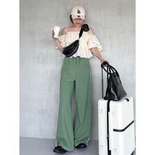 【WEB限定カラーあり】UVカットスウェットワイドパンツ