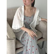 タイ付きバルーンブラウス