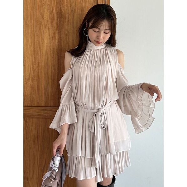 SNIDEL 2024AW web限定シアースリーブワンピース WEB限定】シアースリーブワンピース(マキシ・ロングワンピース