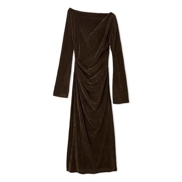 snidel フロッキーベロアドレープドレス フロッキーベロアドレープドレス(マキシ・ロングワンピース