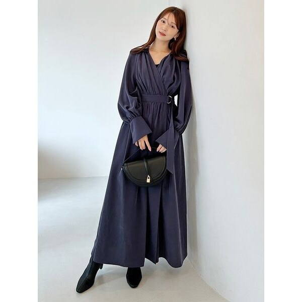 Sustainableオフショルギャザーワンピース　スナイデル　snidel Sustainableオフショルギャザーワンピース(マキシ・ロング