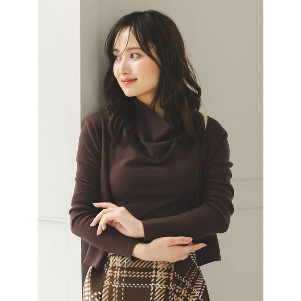 スクエアネックペプラムニットプルオーバー | スナイデル(SNIDEL