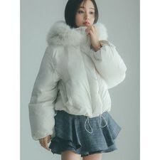 スナイデル(SNIDEL)の【WEB限定カラーあり】西川フードファーショートダウン