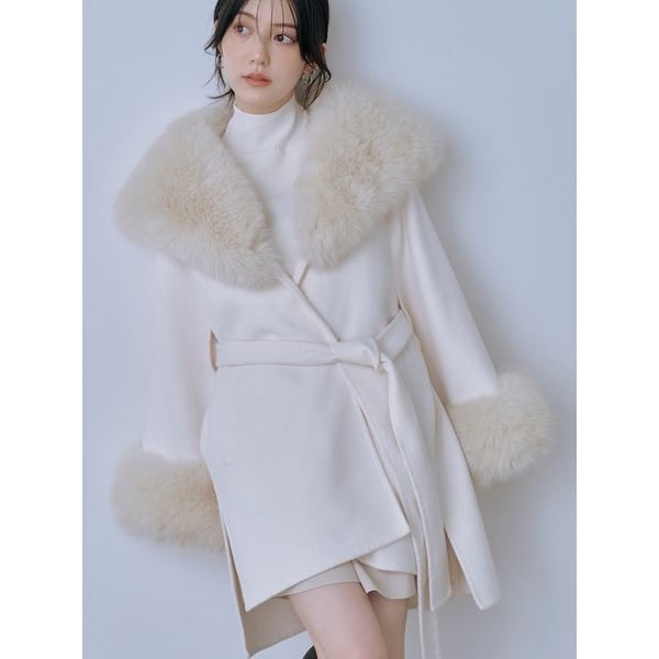 ファー付きミドルケープコート | スナイデル(SNIDEL) | マルイウェブ