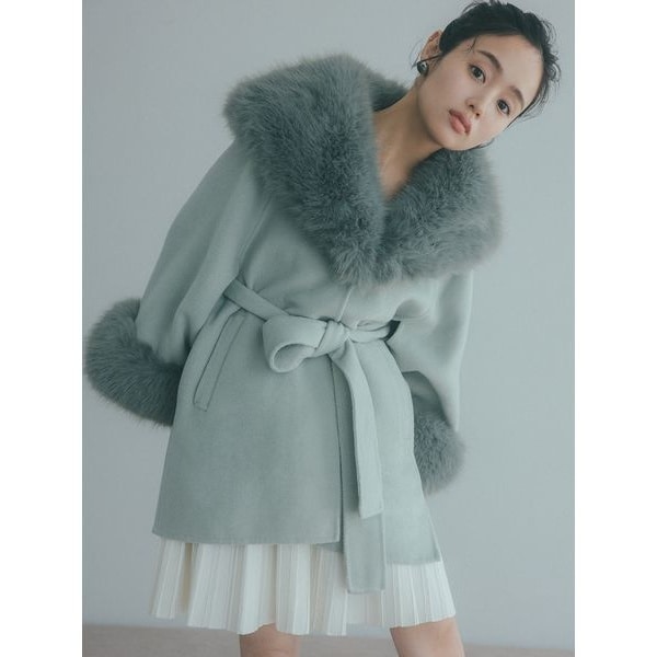 ファー付きミドルケープコート | スナイデル(SNIDEL) | マルイウェブ