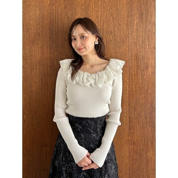 シアーフリルニットプルオーバー【カンヘウォン着用】 | スナイデル