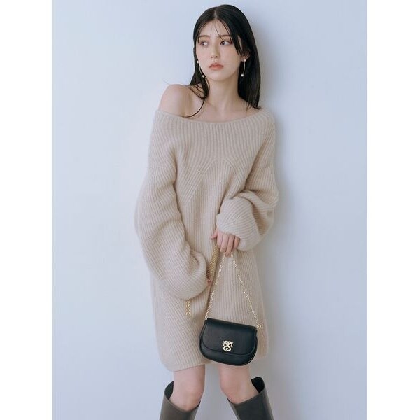 SNIDEL グレー ラクーンミニニットワンピース ラクーンミニニットワンピース | スナイデル(SNIDEL) | マルイウェブ