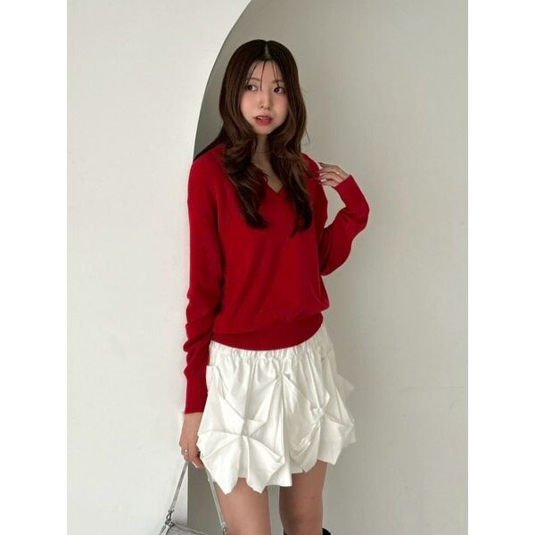 Vネックツイードジャンスカ【カンヘウォン着用】 | スナイデル(SNIDEL