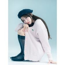 LACOSTE／ラメニットカーディガン