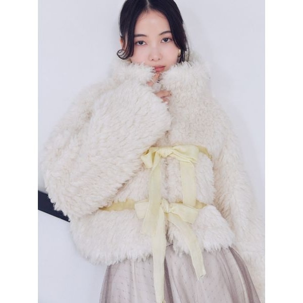 Sustainableリボンボアショートコート | スナイデル(SNIDEL) | マルイ