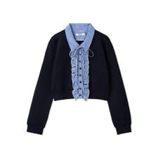 スナイデル(SNIDEL)のフリルニットカーディガン