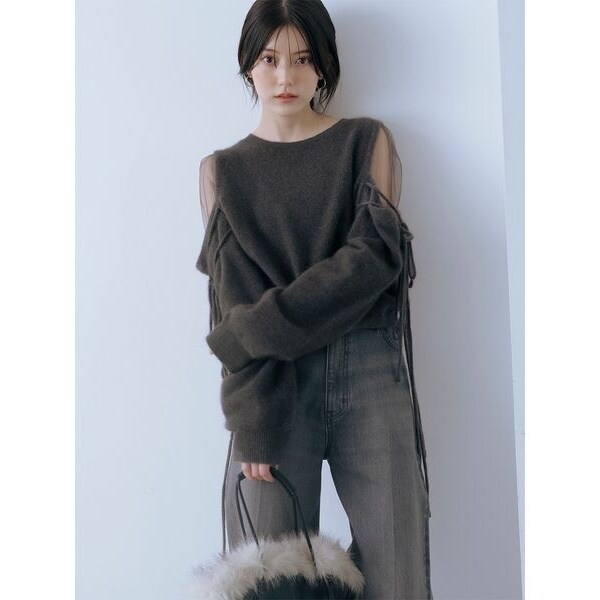 シースルーショルダーニットプルオーバー | スナイデル(SNIDEL