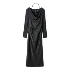 スナイデル(SNIDEL)のドレープバックサテンロングワンピース